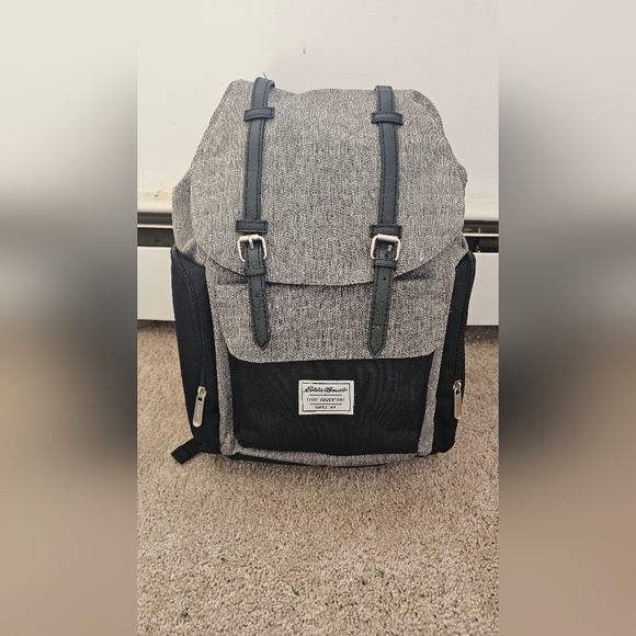 Eddie Bauer Legend Gray and Black diaper Backpack
